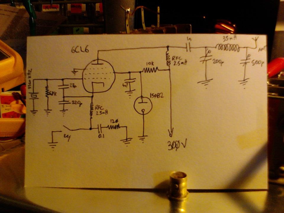 Schematic of the 6CL6 transmitter